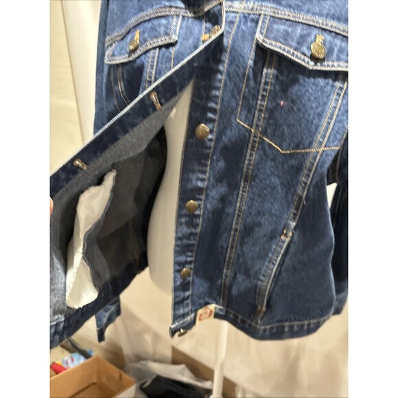 Disney Mickey & Minnie Together Forever Denim Jean Jacket Size XL Love Boho - Picture 7 of 14